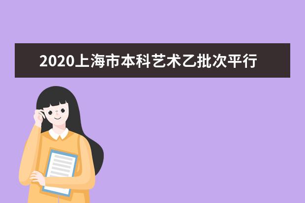 2020上海市本科艺术乙批次平行段投档分数线及院校专业代码（表演）