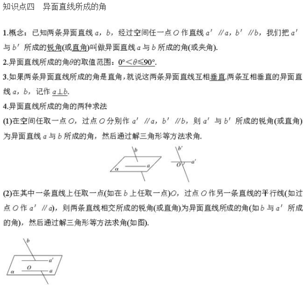 空间中直线与直线之间的位置关系有哪些