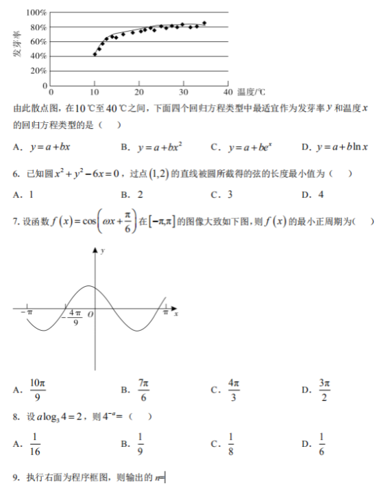 2020河南高考文科数学试题及答案解析【word精校版】