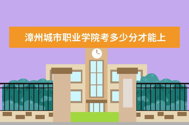 漳州城市职业学院考多少分才能上