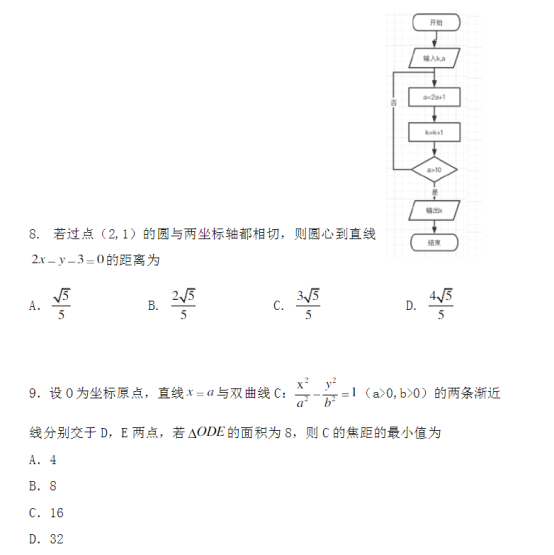 2020高考全国2卷文科数学试题【Word真题试卷】