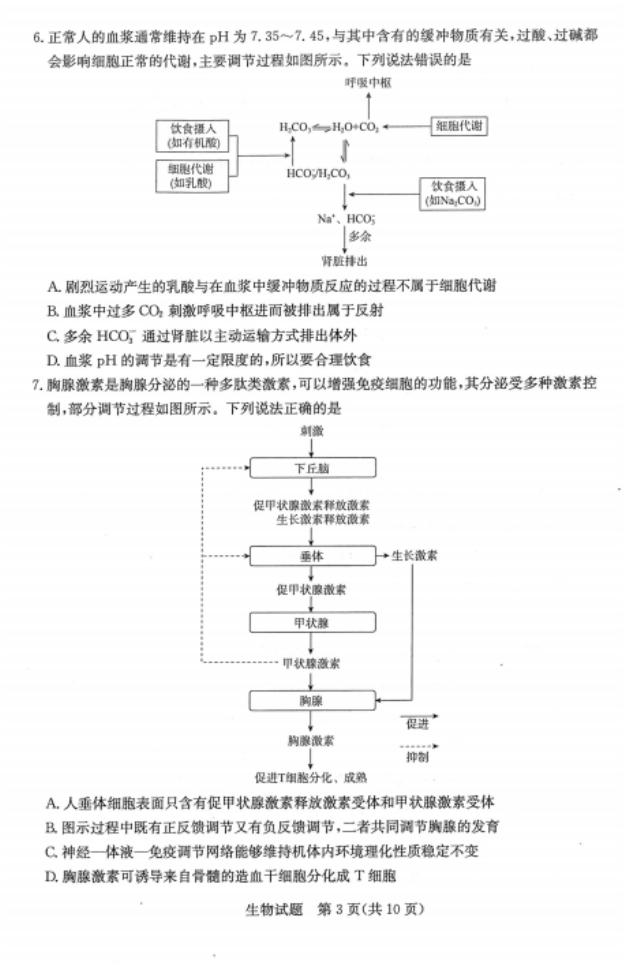 2020届山东省济南市高三生物开学模拟试题