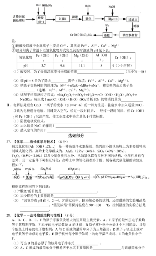 2020年全国高考理综模拟预测试卷