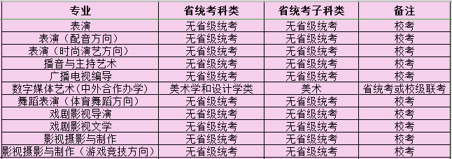 2021年四川电影电视学院艺术类专业校考招生安排