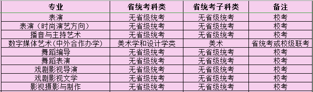 2021年四川电影电视学院艺术类专业校考招生安排