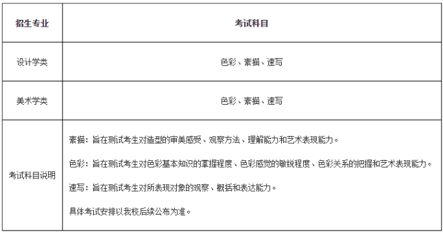 清华大学美术学院2021年艺术类专业招生简章