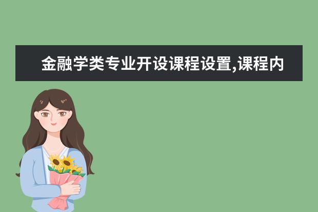 金融学类专业开设课程设置,课程内容学什么