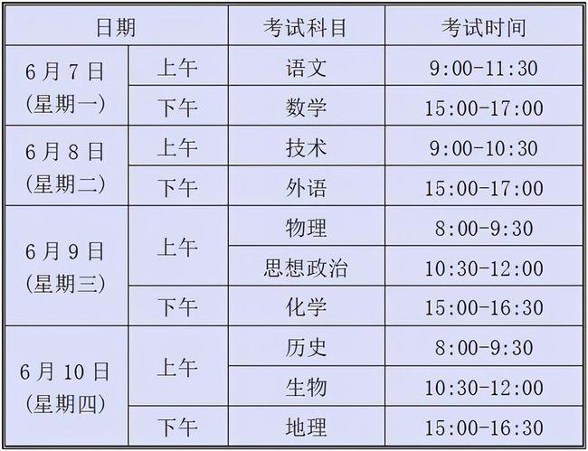 各地2021年高考具体时间及科目安排陆续公布