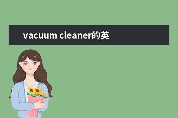 vacuum cleaner的英语意思