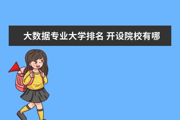 大数据专业大学排名 开设院校有哪些