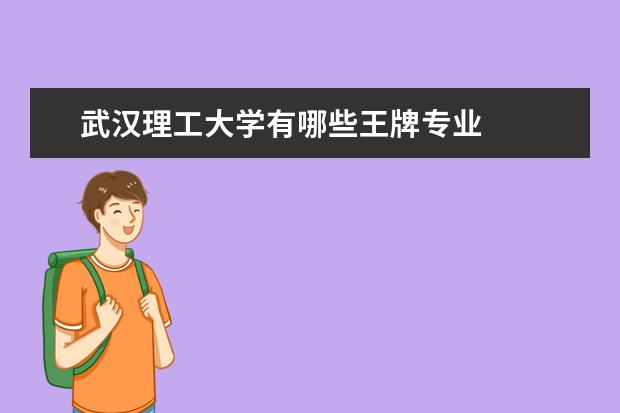 武汉理工大学有哪些王牌专业