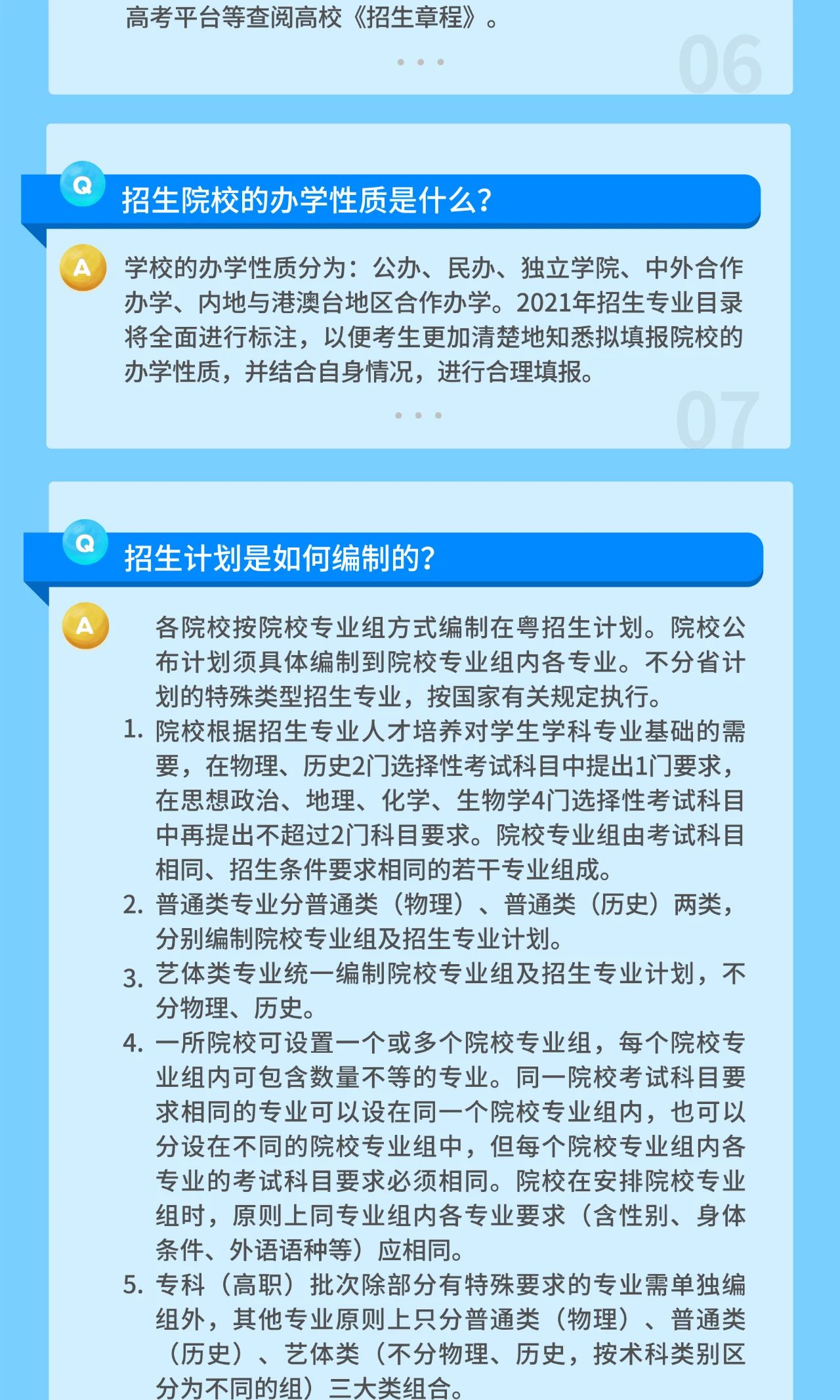 2021年广东高考综合改革问答—招生录取篇（上）