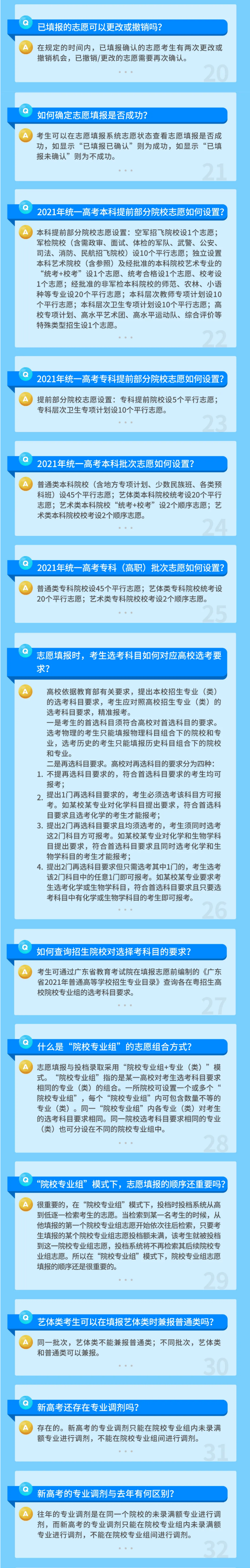 2021年广东高考综合改革问答—招生录取篇（中）