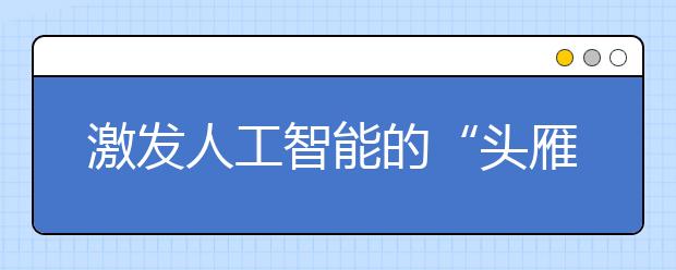 激发人工智能的“头雁效应”——展望正在到来的“智慧社会”