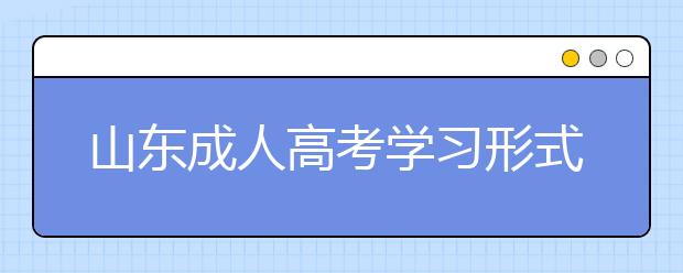 山东成人高考学习形式