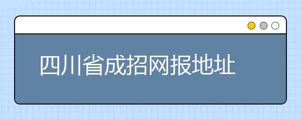 四川省成招网报地址