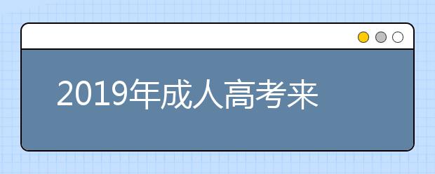 2019年成人高考来了！你真的准备好了吗