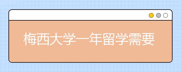 梅西大学一年留学需要多少