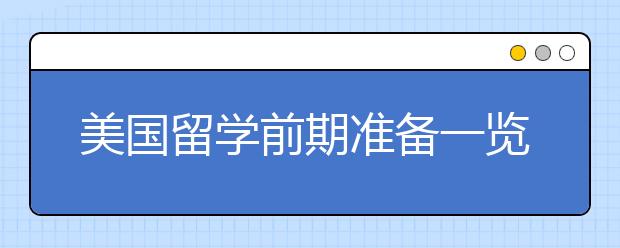 美国留学前期准备一览表 留学申请前要参加哪些考试