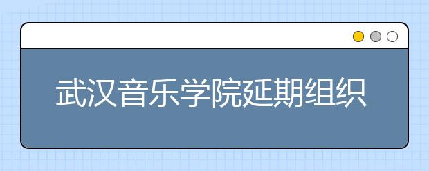 武汉音乐学院延期组织2020年普通本科招生专业考试工作