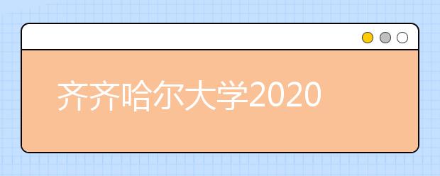 齐齐哈尔大学2020年承认美术统考成绩