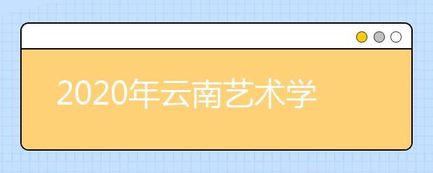 2020年云南艺术学院省外美术类校考内容