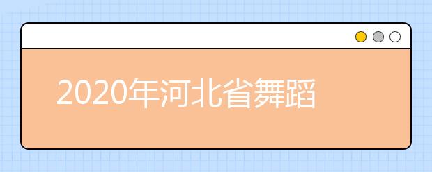 2020年河北省舞蹈类专业统考考生须知