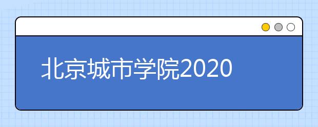 北京城市学院2020年艺术类校考（北京考点）报名系统已开通