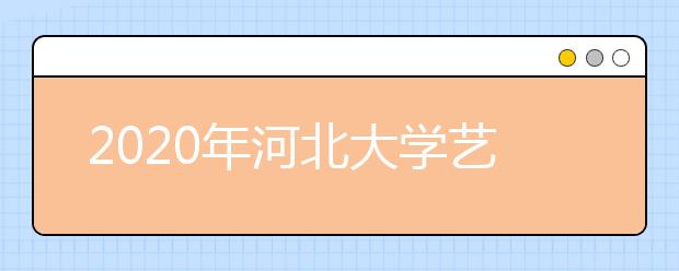 2020年河北大学艺术类本科专业招生计划