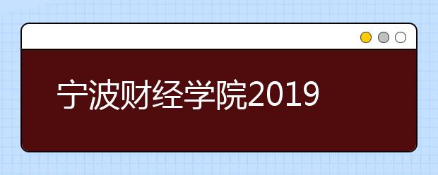 宁波财经学院2019年艺术类分省招生计划