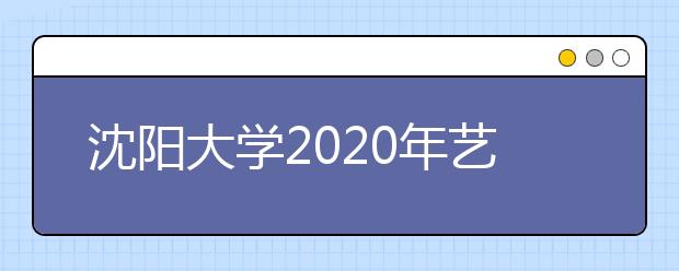 沈阳大学2020年艺术类招生录取规则