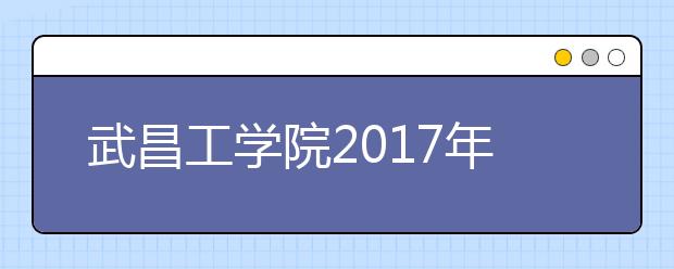 武昌工学院2017年艺术类本科分省分专业录取分数线