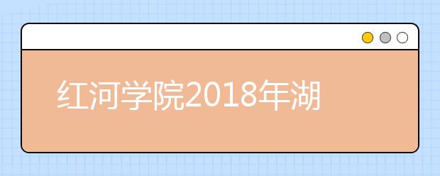 红河学院2018年湖南艺术类录取分数线