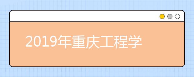 2019年重庆工程学院美术类本科专业招生计划