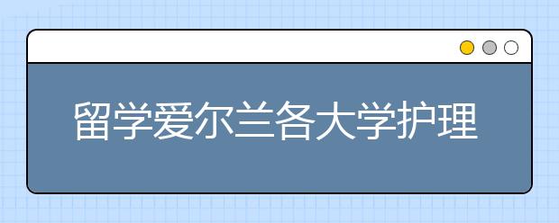 留学爱尔兰各大学护理专业要求