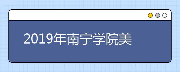 2019年南宁学院美术类本科专业招生计划