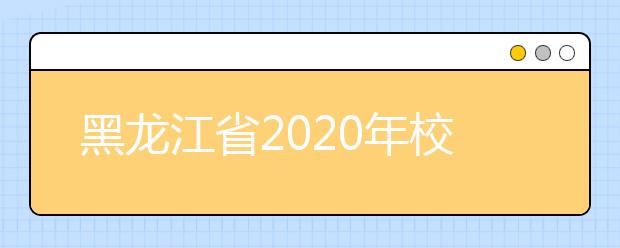 黑龙江省2020年校考（录音艺术、表演）专业 调整方案