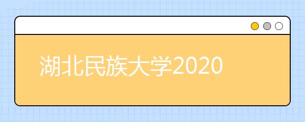 湖北民族大学2020年艺术类专业招生报考指南