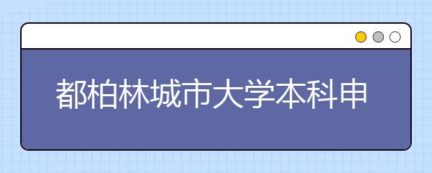 都柏林城市大学本科申请要求