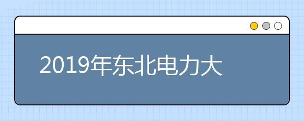 2019年东北电力大学艺术类本科专业录取分数线