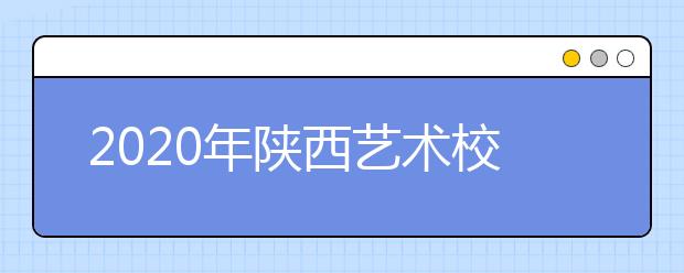 2020年陕西艺术校考政策