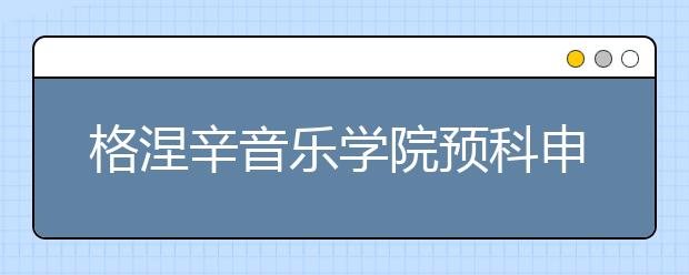 格涅辛音乐学院预科申请