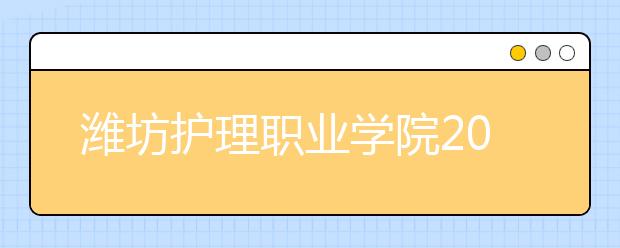 潍坊护理职业学院2020年普通高等教育招生章程