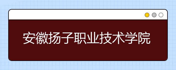 安徽扬子职业技术学院2020年分类考试招生章程