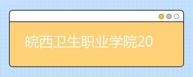 皖西卫生职业学院2020年安徽省高职分专业招生计划