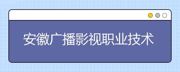 安徽广播影视职业技术学院2020年安徽省高职分专业招生计划