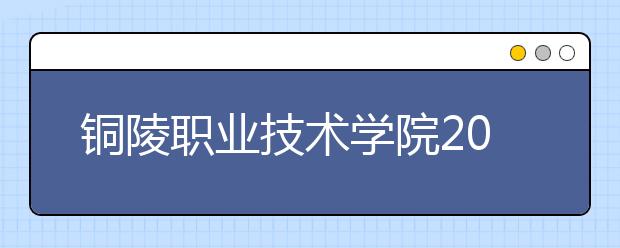 铜陵职业技术学院2020年安徽省高职分专业招生计划