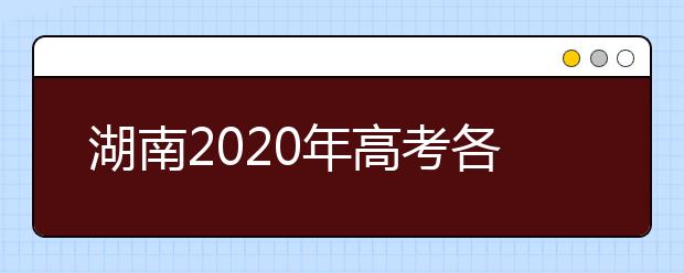 湖南2020年高考各批次录取时间 征集志愿时间 录取查询结果