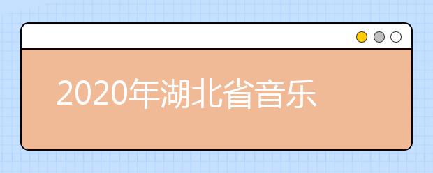 2020年湖北省音乐学类统考报考须知