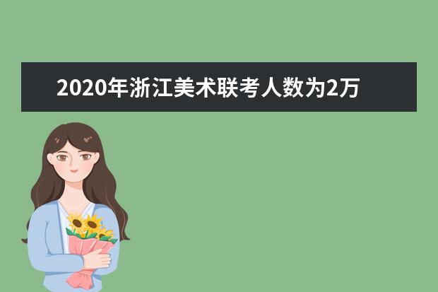 2020年浙江美术联考人数为2万余